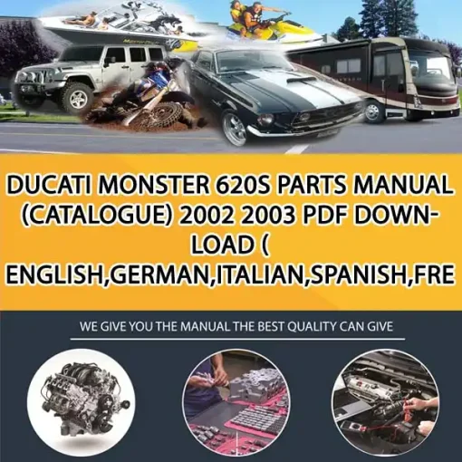 Ducati Monster 620S Parts Manual (Catalogue) 2002 2003 Pdf Download ( English,German,Italian,Spanish,French) (MT000773)