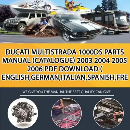 Ducati Multistrada 1000Ds Parts Manual (Catalogue) 2003 2004 2005 2006 Pdf Download ( English,German,Italian,Spanish,French) (MT024974)