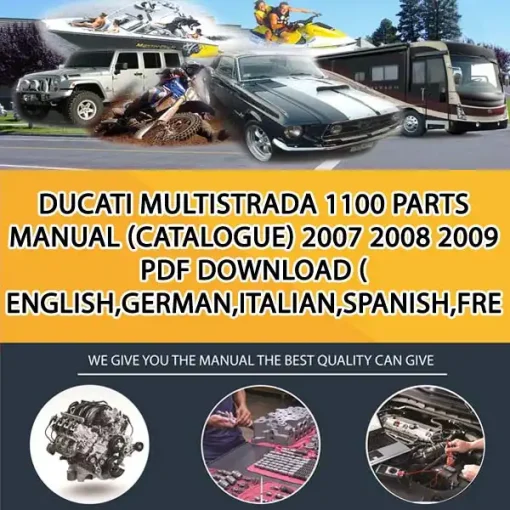 Ducati Multistrada 1100 Parts Manual (Catalogue) 2007 2008 2009 Pdf Download ( English,German,Italian,Spanish,French) (MT022448)