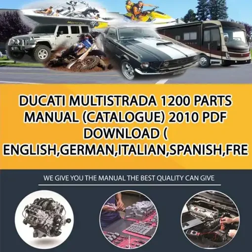 Ducati Multistrada 1200 Parts Manual (Catalogue) 2010 Pdf Download ( English,German,Italian,Spanish,French) (MT042100)