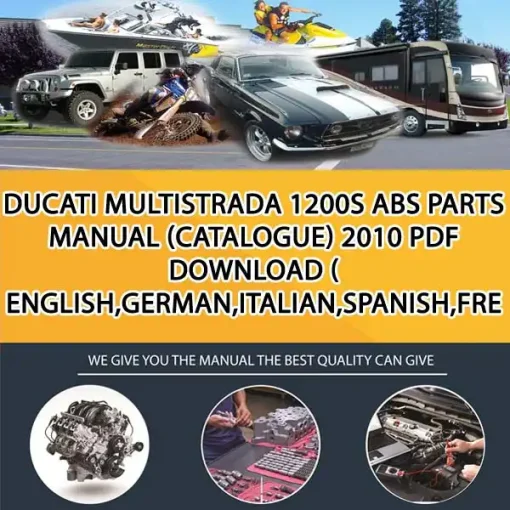 Ducati Multistrada 1200S Abs Parts Manual (Catalogue) 2010 Pdf Download ( English,German,Italian,Spanish,French) (MT027267)