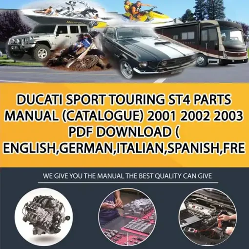 Ducati Sport Touring St4 Parts Manual (Catalogue) 2001 2002 2003 Pdf Download ( English,German,Italian,Spanish,French) (MT019686)