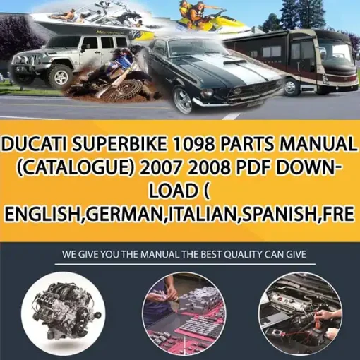 Ducati Superbike 1098 Parts Manual (Catalogue) 2007 2008 Pdf Download ( English,German,Italian,Spanish,French) (MT013194)