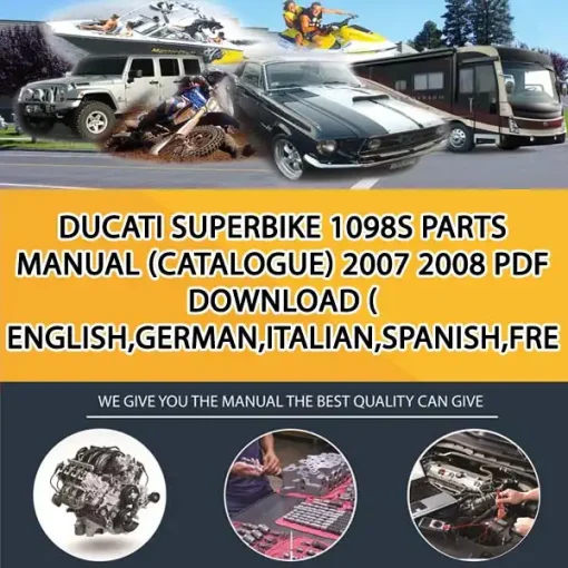 Ducati Superbike 1098S Parts Manual (Catalogue) 2007 2008 Pdf Download ( English,German,Italian,Spanish,French) (MT017681)