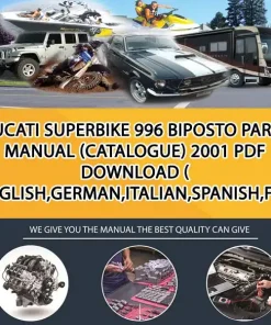 Ducati Superbike 996 Biposto Parts Manual (Catalogue) 2001 Pdf Download ( English,German,Italian,Spanish,French) (MT016044)