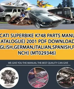 Ducati Superbike K748 Parts Manual (Catalogue) 2001 Pdf Download ( English,German,Italian,Spanish,French) (MT029346)