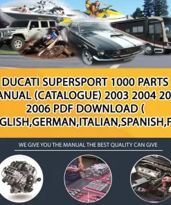 Ducati Supersport 1000 Parts Manual (Catalogue) 2003 2004 2005 2006 Pdf Download ( English,German,Italian,Spanish,French) (MT041712)