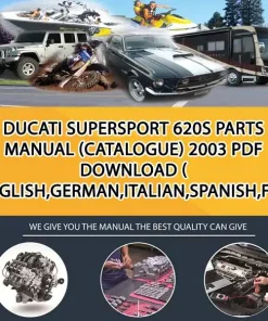Ducati Supersport 620S Parts Manual (Catalogue) 2003 Pdf Download ( English,German,Italian,Spanish,French) (MT014294)