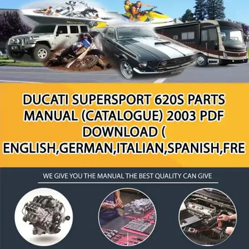 Ducati Supersport 620S Parts Manual (Catalogue) 2003 Pdf Download ( English,German,Italian,Spanish,French) (MT014294)