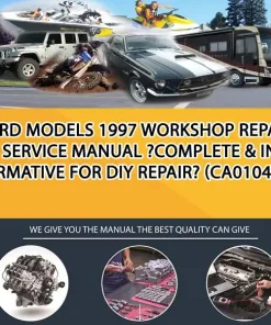 Ford Models 1997 Workshop Repair & Service Manual -Complete & Informative For Diy Repair- (CA010459)