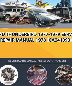 Ford Thunderbird 1977-1979 Service Repair Manual 1978 (CA041093)