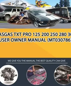 Gasgas Txt Pro 125 200 250 280 300 User Owner Manual (MT030786)