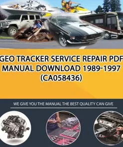 Geo Tracker Service Repair Pdf Manual Download 1989-1997 (CA058436)