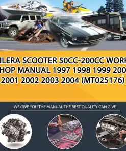 Gilera Scooter 50Cc-200Cc Workshop Manual 1997 1998 1999 2000 2001 2002 2003 2004 (MT025176)