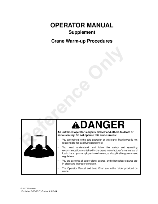 Grove CD5540F-YB5515 Operators and Maintenance Manual PDF Download