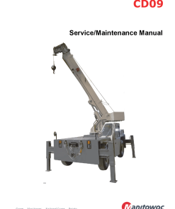 Grove GCD09, SCD09 Workshop Repair Service Manual PDF Download
