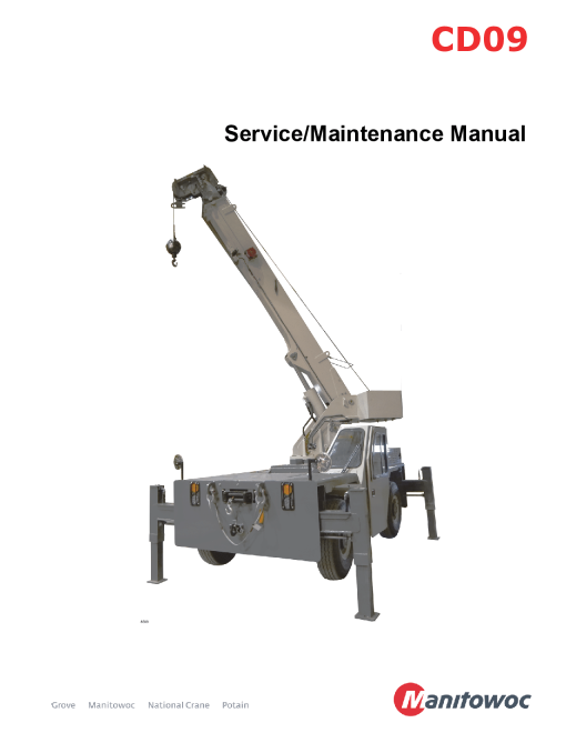Grove GCD09, SCD09 Workshop Repair Service Manual PDF Download