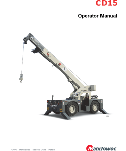 Grove GCD15, SCD15 Operators and Maintenance Manual PDF Download