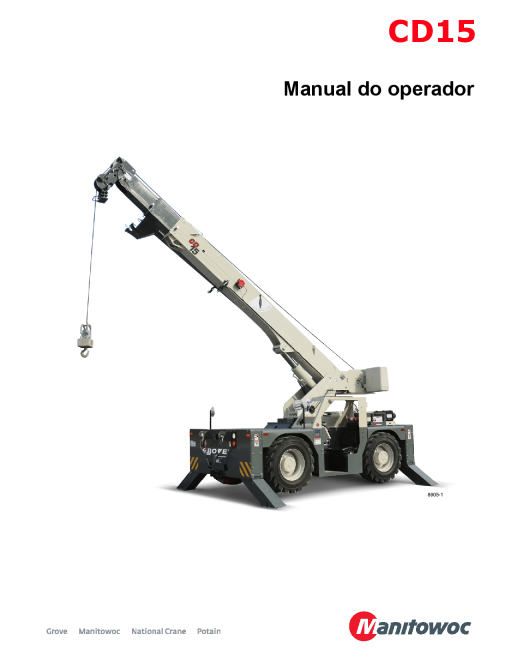 Grove GCD15, SCD15 Portuguese Operators and Maintenance Manual PDF Download