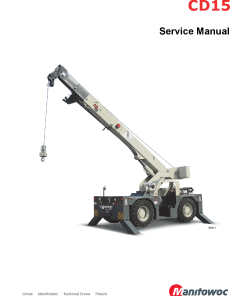 Grove GCD15, SCD15 Workshop Repair Service Manual PDF Download