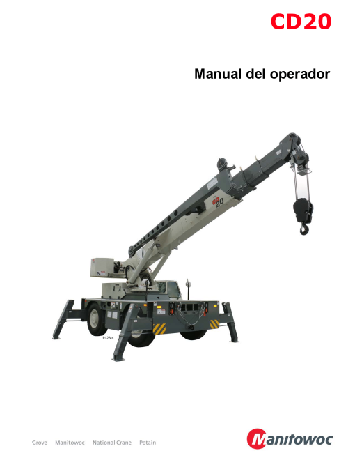 Grove GCD20, SCD20 Spanish Operators and Maintenance Manual PDF Download