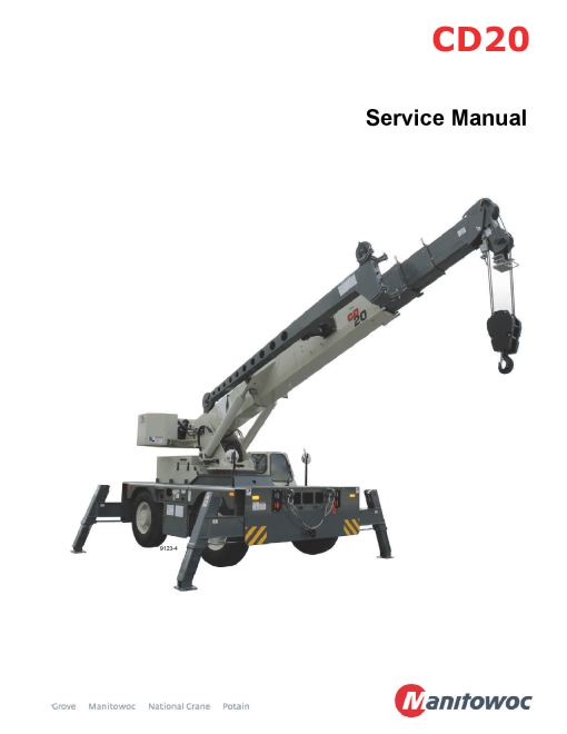 Grove GCD20, SCD20 Workshop Repair Service Manual PDF Download