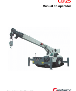 Grove GCD25, SCD25 Portuguese Operators and Maintenance Manual PDF Download