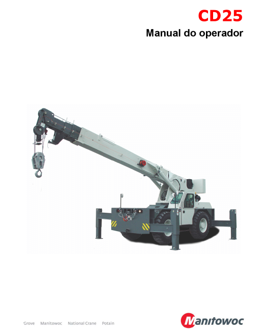 Grove GCD25, SCD25 Portuguese Operators and Maintenance Manual PDF Download