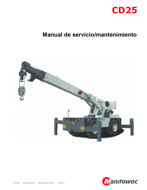 Grove GCD25, SCD25 Spanish Workshop Repair Service Manual PDF Download