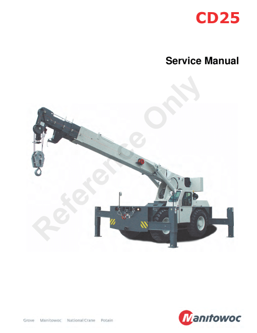 Grove GCD25, SCD25 Workshop Repair Service Manual PDF Download