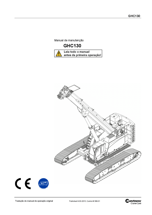 Grove GHC130 Portuguese Workshop Repair Service Manual PDF Download
