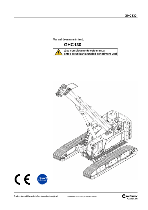 Grove GHC130 Spanish Workshop Repair Service Manual PDF Download