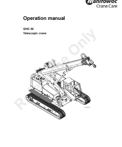 Grove GHC30-OM-EN Operators and Maintenance Manual PDF Download