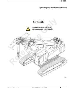 Grove GHC55 OM MM Operators and Maintenance Manual PDF Download