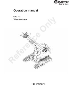 Grove GHC75 Operators and Maintenance Manual PDF Download