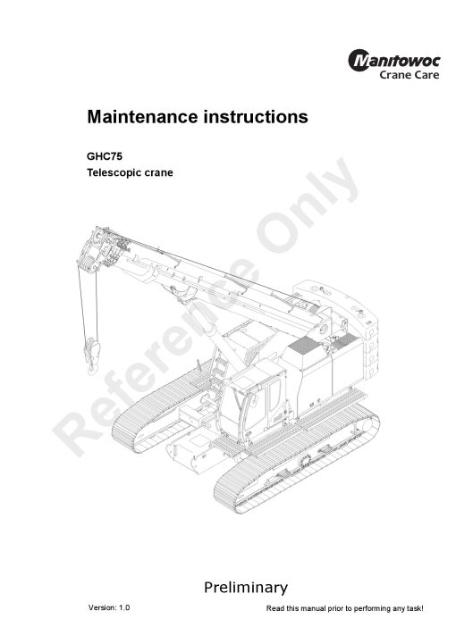 Grove GHC75 Workshop Repair Service Manual PDF Download