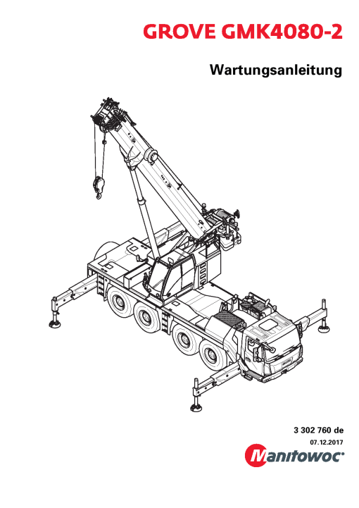 Grove GMK4080-2 Workshop Repair Service Manual PDF Download