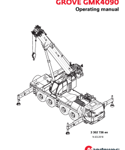Grove GMK4090 Operators and Maintenance Manual PDF Download