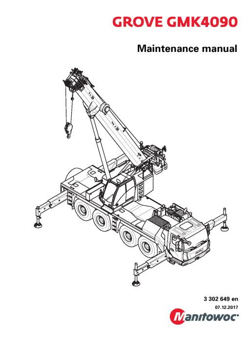 Grove GMK4090 Workshop Repair Service Manual PDF Download