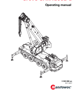 Grove GMK4100L-1 Operators and Maintenance Manual PDF Download