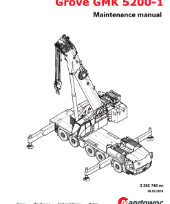 Grove GMK5200-1 Workshop Repair Service Manual PDF Download