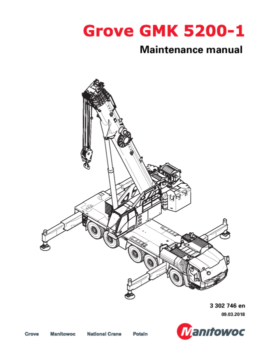 Grove GMK5200-1 Workshop Repair Service Manual PDF Download