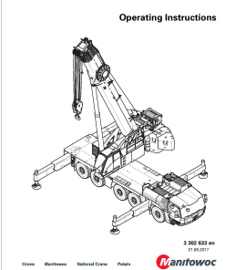 Grove GMK5250L COM V4 Operators and Maintenance Manual PDF Download