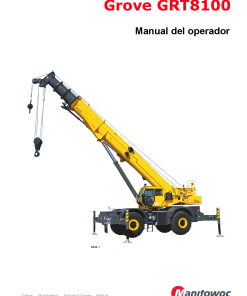 Grove GRT8100 Spanish Operators and Maintenance Manual PDF Download