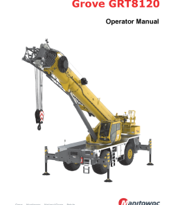 Grove GRT8120 Operators and Maintenance Manual PDF Download