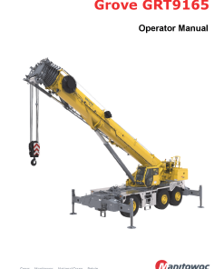 Grove GRT9165 Operators and Maintenance Manual PDF Download