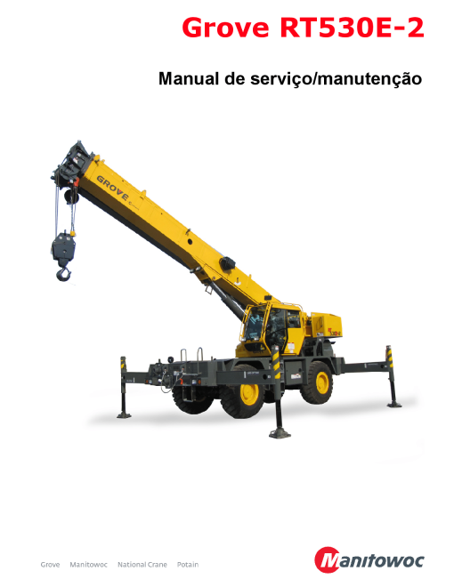 Grove RT530E-2 T3 T4i Portuguese Workshop Repair Service Manual PDF Download