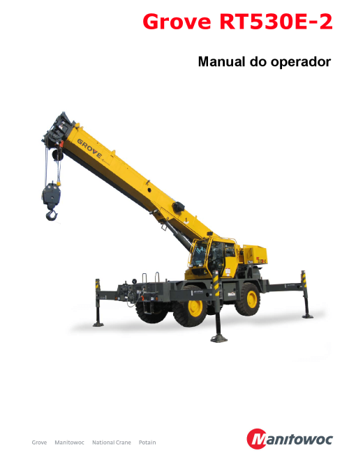 Grove RT530E-2 T4 Portuguese Operators and Maintenance Manual PDF Download