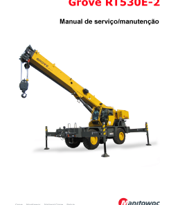 Grove RT530E-2 T4 Portuguese Workshop Repair Service Manual PDF Download