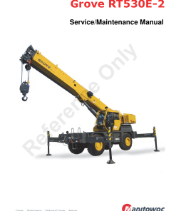Grove RT530E T4 Workshop Repair Service Manual PDF Download